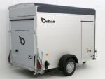 Debon Kofferanhänger C300 148x295cm H:190cm 1,3t Alu, Polybug|Tür|grau-Neu
