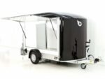 Debon Kofferanhänger C300 Sandwich 148x295cm H:190cm 1,3t|Alu|Polybug|Tür|Klappe|schwarz-Neu – Image 4
