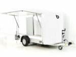 Debon Kofferanhänger C300 Sandwich 148x295cm H:190cm 1,3t|Alu|Polybug|Tür|Klappe|weiß-Neu – Image 4