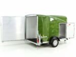 Debon Kofferanhänger Cargo 1300 Vollpoly 150x290cm H:160cm|Tür|olivgrün-Neu – Image 2