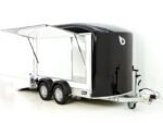 Debon Kofferanhänger C500 Sandwich 164x300cm H:200cm 2,0t | Alu | Polybug | Tür | Schwarz-Neu – Image 7