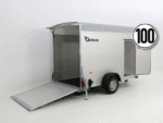 Debon Kofferanhänger Cargo H:190cm 1,3t|Alu, Polybug|Tür|grau-Neu