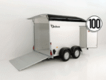 Debon Kofferanhänger Cargo  H:200cm 2,6t|Alu|Polybug|Tür|schwarz-Neu