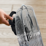 12" Ventilateur de sol chromé pour salle de sport – Image 4