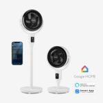 AirFlo 43" Ventilateur sur pied hybride intelligent - Circulateur d'air ultra-silencieux - Blanc/Noir – Image 11