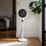 AirFlo 43" Ventilateur sur pied hybride - Circulateur d'air ultra-silencieux - Blanc/Noir – Image 3