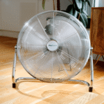 20" Ventilateur de sol chromé pour salle de sport – Image 2