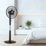 16" Ventilateur sur pied - Moteur CC basse consommation, 3 modes de fonctionnement et télécommande - Noir – Image 2