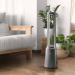 OmniAir 41" Ventilateur tour sans pales et purificateur d'air haut de gamme - Argent – Image 2