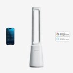 OmniAir 41" Ventilateur tour sans pales haut de gamme et purificateur d'air avec contrôle via application intelligente - Blanc