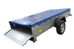 Einachs-tieflader Garden Trailer 264 Kipp Mit Stützrad, Querstreben Und Blauer Flachplane-Neu – Image 6