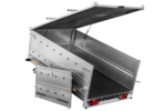Garden Trailer 264/2 KIPP mit Stützrad, 80 cm und grauer Plane-Hochplane-Neu – Image 10