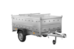Einachsiger Anhänger 230×125 UNITRAILER GARDEN 230 KIPP mit Bordwandaufsatz und Aludeckel