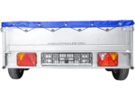 Garden Trailer 264/2 Kipp Mit Stützrad, Planenträger Und Blauer Flachplane-Neu – Image 7