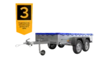 Garden Trailer 264/2 Kipp Mit Stützrad, Planenträger Und Blauer Flachplane-Neu – Image 2