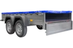 Garden Trailer 264/2 Kipp Mit Stützrad, Planenträger Und Blauer Flachplane-Neu – Image 6