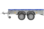 Garden Trailer 264/2 Kipp Mit Stützrad, Planenträger Und Blauer Flachplane-Neu – Image 3