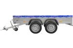Garden Trailer 264/2 Kipp Mit Stützrad, Planenträger Und Blauer Flachplane-Neu – Image 5