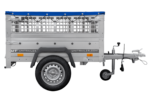 Kompakter Anhänger Garden Trailer 150 KIPP 150×106 cm 750 kg mit Laubgitteraufsatz – Image 6