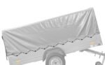 Garden Trailer 264/2 KIPP mit Stützrad, 80 cm und grauer Plane-Hochplane-Neu – Image 4