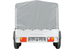 Garden Trailer 264/2 KIPP mit Stützrad, 80 cm und grauer Plane-Hochplane-Neu – Image 6