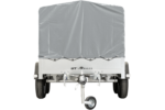 Garden Trailer 264/2 KIPP mit Stützrad, 80 cm und grauer Plane-Hochplane-Neu – Image 9