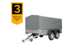 Garden Trailer 264/2 KIPP mit Stützrad, 80 cm und grauer Plane-Hochplane-Neu – Image 7